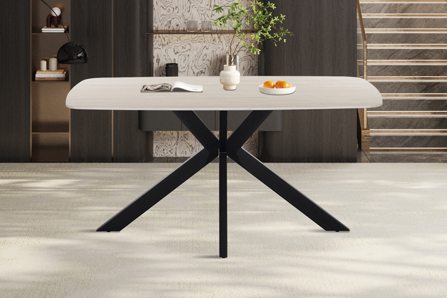Image 3 for NEW - Tafel Apollo 160 cm Deens Ovaal steen Baroque Grijs