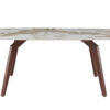 Image 7 for NEW - Tafel Alma 180x90 cm Glanzend Steen Pandora - Voet walnoot