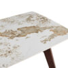Image 8 for NEW - Tafel Alma 180x90 cm Glanzend Steen Pandora - Voet walnoot