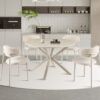 Image 1 for NEW - Tafel Noa 120 cm Rond Baroque Beige - Grijs Voet