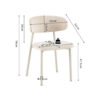 Image 10 for NEW - Stoel Coco Grijs - Stof Fabb Raven 24 Beige