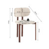 Image 10 for NEW - Stoel Jade Walnoot - Stof Fabb Raven 24 Beige