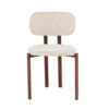 Image 4 for NEW - Stoel Jade Walnoot - Stof Fabb Raven 24 Beige
