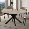 Image 1 for NEW - Uitschuifbare tafel Athena Rond 140-140x90 cm steen Shakspear Beige