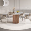 Image 2 for NEW - Tafel Evora 120 cm Rond Glanzend Steen Pandora
