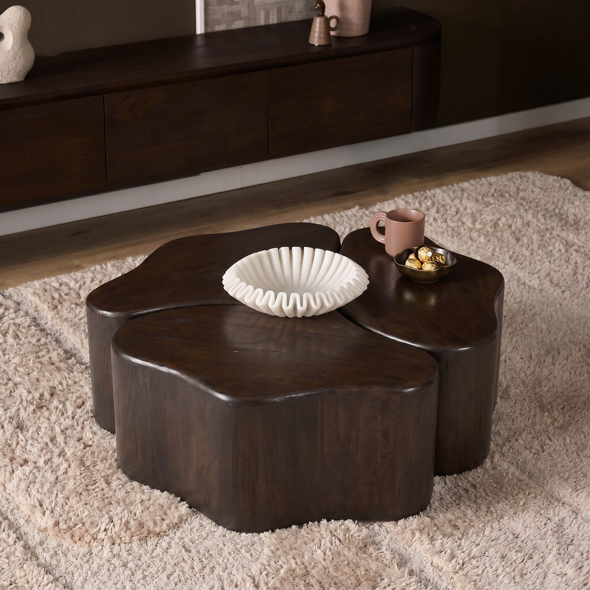 Salontafel Elara Mangohout Bruin 115 cm - Image 1